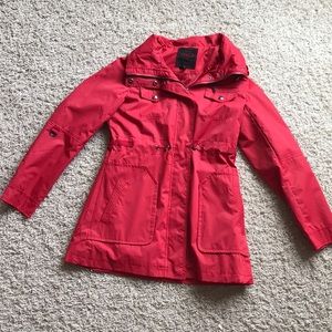 Red Drawstring Waist Coat